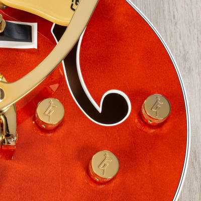 Gretsch G6120TG Players Edition Nashville Hollow Body Guitar, Orange Stain image 4