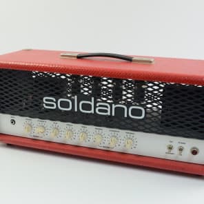 Soldano Hot Rod 100 Plus 100 Watt Tube Guitar Amplifier Head Red image 6