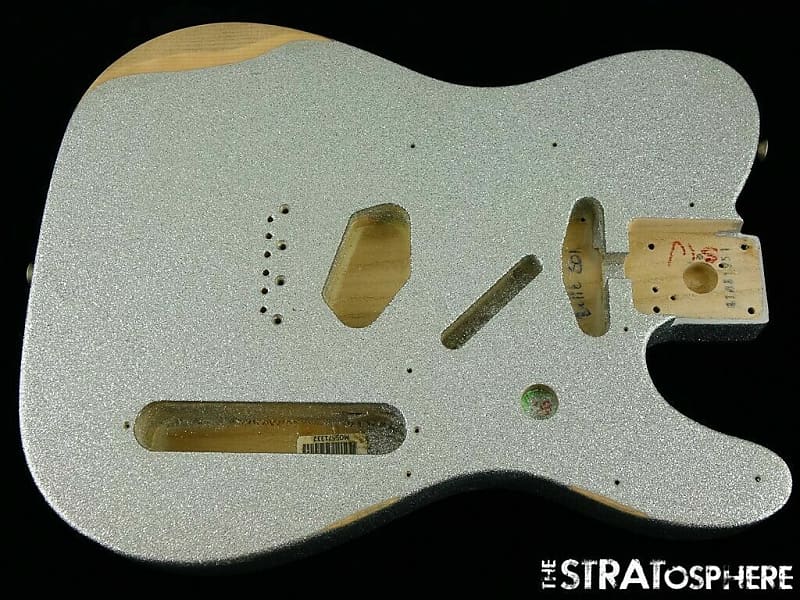 Fender Brad Paisley Road Worn Tele BODY Telecaster Guitar Parts Silver Sparkle image 1