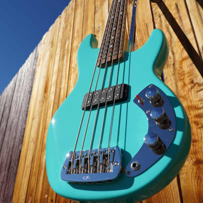 G&L USA Series 750 CLF-Research L-1000 Turquoise 5-String Electric Bass Guitar NOS for sale