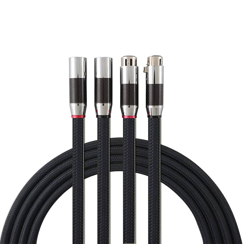 Pair Hifi Xlr Cable, 6.6Ft Balanced, 3Pin Microphone Cable Reverb