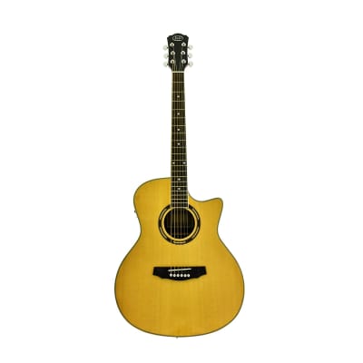 J&D Acoustic Electric Guitar, Solid Spruce Top, Rosewood Body, Cutaway Body, by CNZ Audio for sale
