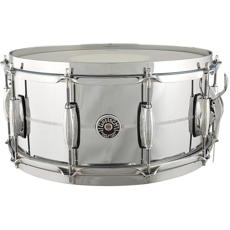 Gretsch GB4164 6.5X14 Chrome Over Brass Snare Drum image 1