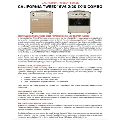 MESA/Boogie California Tweed 6V6 2:20 1x10 Combo image 5