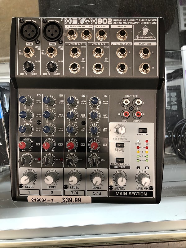 Behringer Xenyx 802 With Power Supply Reverb