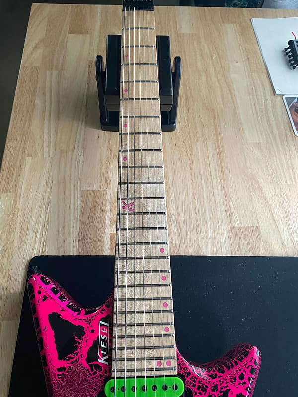 Kiesel Type-X 7 String 2023 - Pink Crackle | Reverb