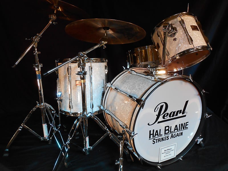Hal Blaine's 1980s Pearl Complete Drumset, Signed, Authenticated image 1