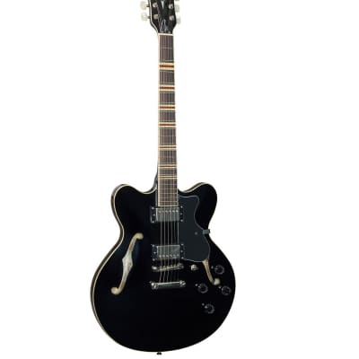 Hofner HCT Verythin Electric Guitar  - Black image 2