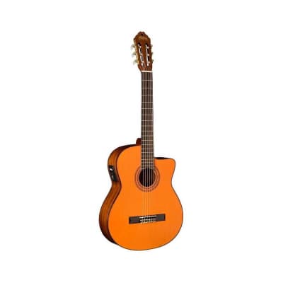 Washburn C5CE Classical Cutaway Acoustic Electric Guitar, Natural image 2