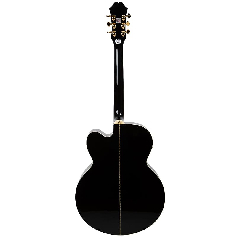 Epiphone J-200 EC Studio Acoustic-Electric Guitar, Black image 1