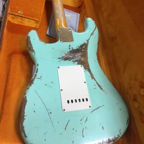 Fender Custom Shop Relic 1960 Stratocaster ex John Squire The Stone Roses 2000s Aged Surf Green imagen 2