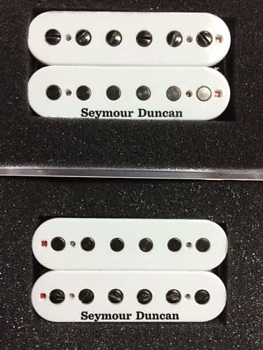 Seymour Duncan Pegasus Bridge Trembucker & Sentient Neck 6 String Humbucker  Pickup Set In White