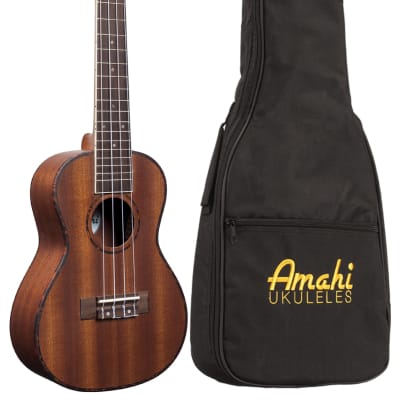 Amahi UK220C Select Mahogany Top, Back & Sides, Peanut Shape, Soprano Ukulele