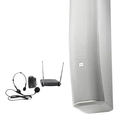 JBL CBT 70J-1 500w White Swivel Wall Mount Line Array Column Speaker+Headset Mic image 1