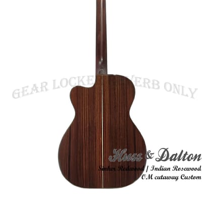 Huss & Dalton OM-C Custom Sinker Redwood & East Indian Rosewood handcrafted cutaway acoustic guitar image 3