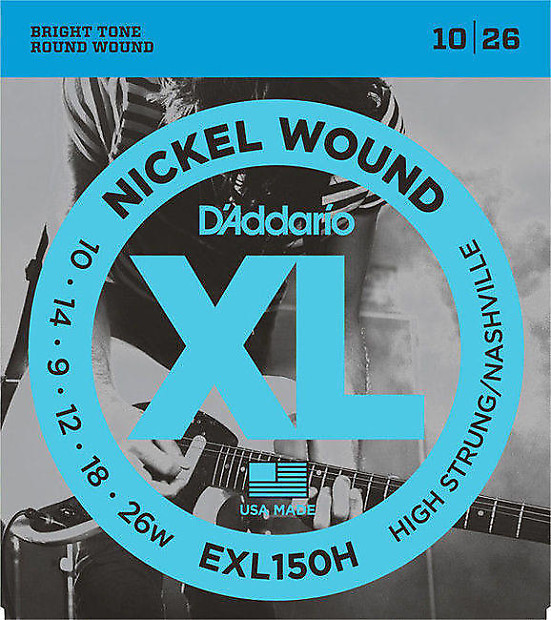 D'Addario EXL150H Nickel Wound Electric Guitar Strings for High-Strung / Nashville Tuning image 1