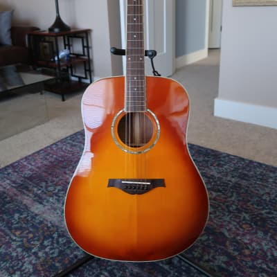 WOOD SONG Dreadnought  Acoustic Left Handed w/bag - Solid Top image 2