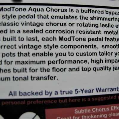 Modtone Aqua Chorus MT-CH blue, with new D'Addario 9v Adapter image 8