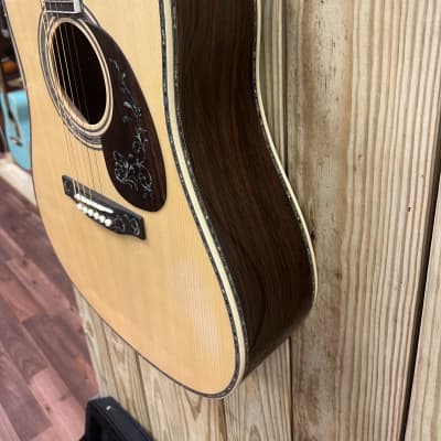 DREADNOUGHT FORTY FIVE D model acoustic guitar 2024 - Natural inlays galore FREE WRANGLER DENIM STRAP image 12