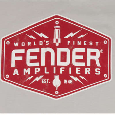 Genuine Fender Guitars Bolt Down Mens Logo T-Shirt - Gray - S, Small image 6