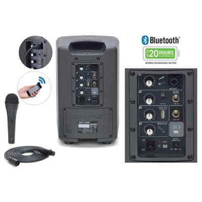 SAMSON EXPEDITION XP106 Portable 20 Hour Rechargeable Bluetooth Wired Mic PA System image 6