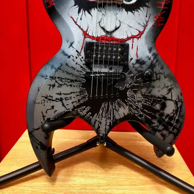 Handpainted Joker Batman Bat shape Brownsville Guitar | Reverb