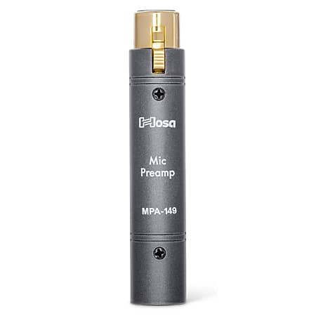 Hosa MPA-149 Active Microphone Preamp for Passive Dynamic and Ribbon Mics - XLR Male to XLR Female image 1