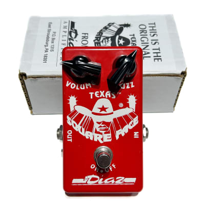 Cesar Diaz Texas Square Face NTE123 Red Fuzz SRV Guitar Pedal | Reverb