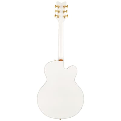 Gretsch G6136TG-LH Players Edition Falcon Hollow Body with String-Thru Bigsby and Gold Hardware 6-String Left-Handed Electric Guitar (White) image 2