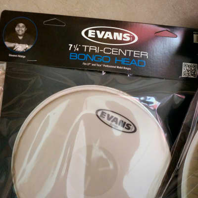 Evans Tri-Center Bongo Drum Head Pack - 7 1/4' + 8 5/8' - 6pcs!!! image 2