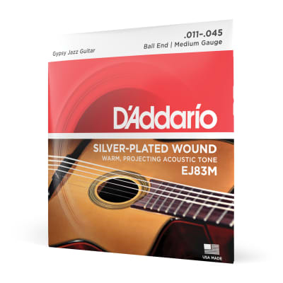 10 Sets D'Addario EJ83M Gypsy Jazz Django Guitar Strings Ball End Medium 11-45 image 4