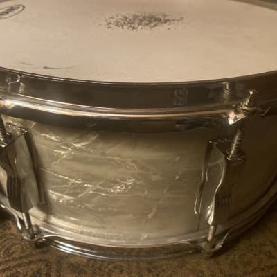 Ludwig WFL No. 900 Buddy Rich Super Classic 5.5x14" 8-Lug Snare Drum with P-87 Strainer 1948 - 1959 - White Marine Pearl image 6
