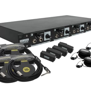 Elite Core Audio EC-HA4X4-4UB Personal Monitor Headphones User Bundle with Amp, 4 EU-5X Earphones