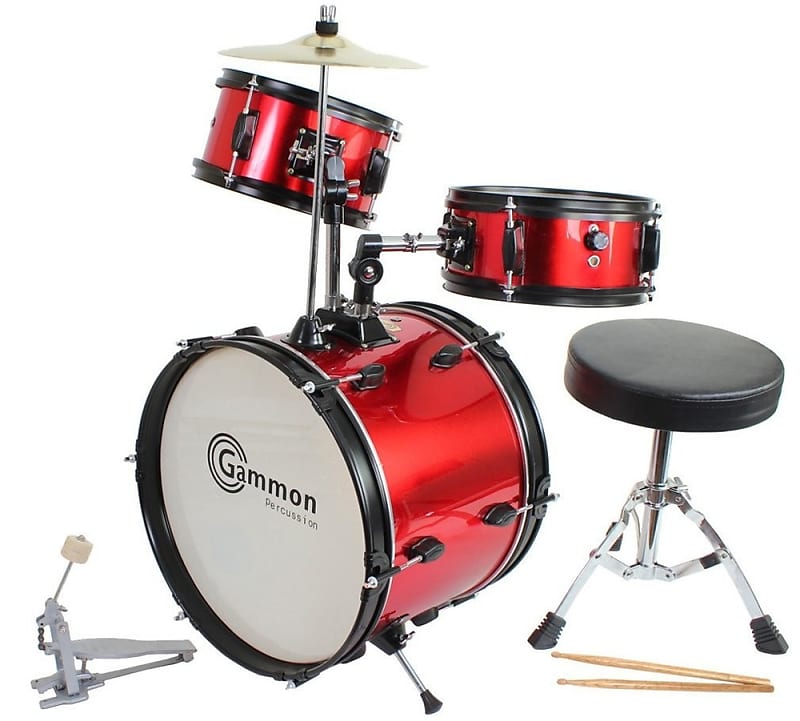 Gammon drum set blue junior kit with cymbal sticks hardware and deals stool