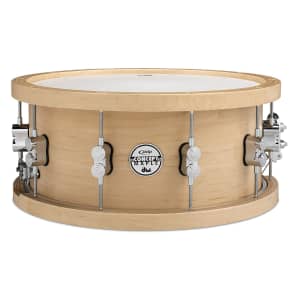 PDP PDSN5514NAWH 5.5x14 20-Ply Maple Snare Drum w/ Wood Hoops