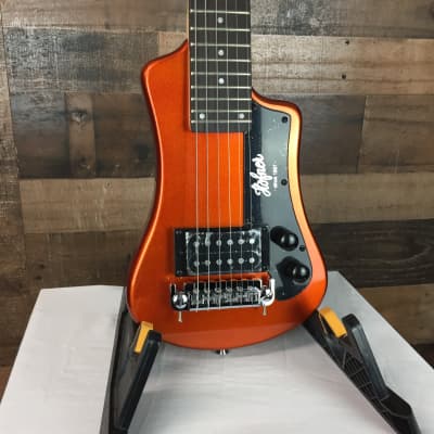 Hofner Shorty HCT-SH Travel Size Guitar Orange Metallic with Gig Bag, Brand New, Free Ship, 186 image 3
