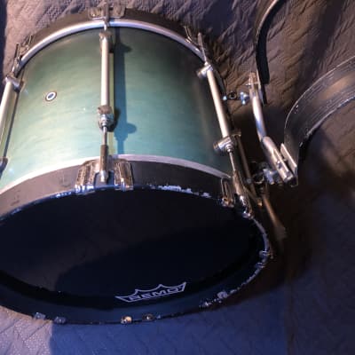18" Mapex Marching Bass Drum Teal Fade (w/Randall May Carrier) image 13