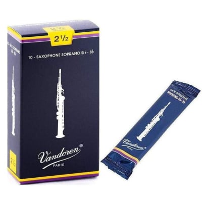 Vandoren Soprano Saxophone Sib-Bb 2.5 Strength Reed 10-Pack SR2025 image 2