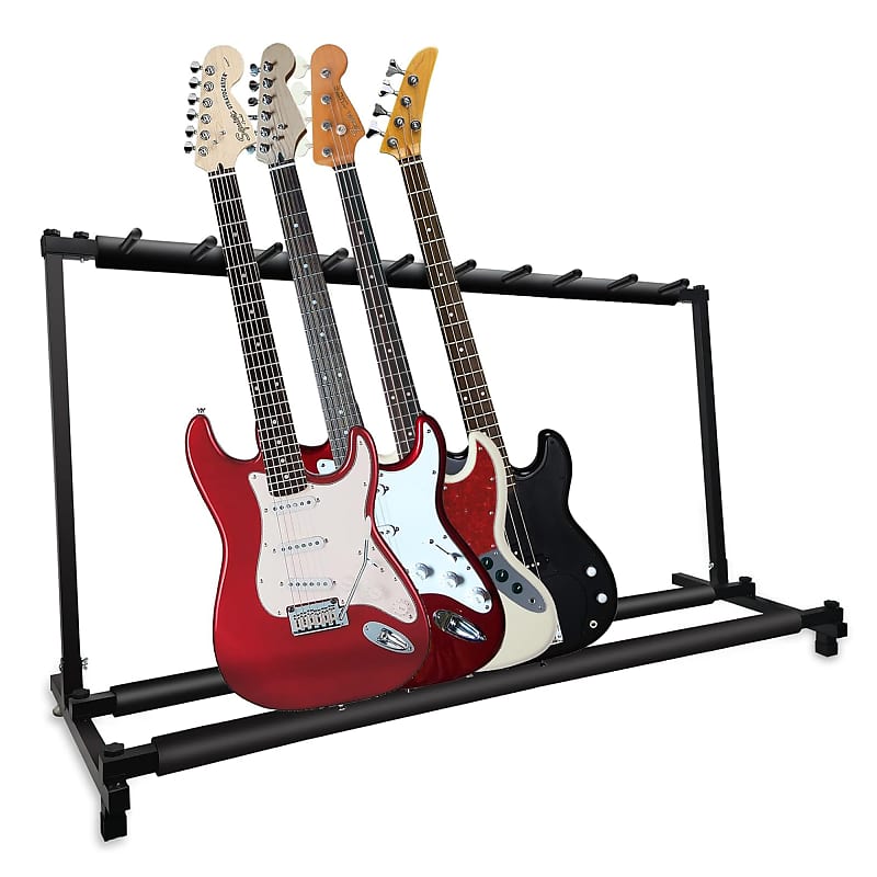 5 Core 9 in 1 Multi Guitar Stand Heavy Duty Guitar Rack Floor Tall Guitar Holder Universal Upright Classical Guitar Support for Acoustic Electric Bass Banjo Stands for Band Studio Home GRack 9N1 image 1