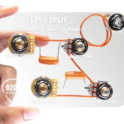 920D LP50-SPLIT Pre-Wired Wiring Harness with Coil Split Mod for Gibson Les Paul image 5