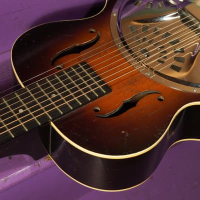 1938 Dobro 8-String Squareneck Norwood Chimes Resonator Guitar (VIDEO! Customized, Ready to Go) image 8