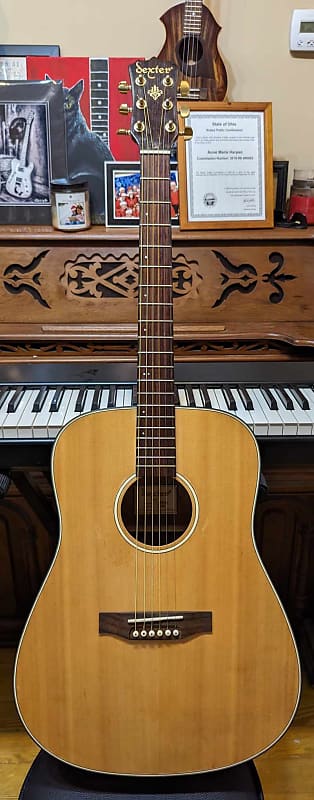 Dexter D-7SOP-EQ Acoustic Electric Dreadnought Guitar