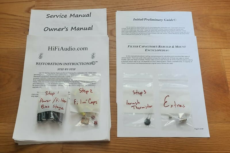 Stromberg Carlson AU-58 restoration kit filter capacitor repair rebuild fix  			