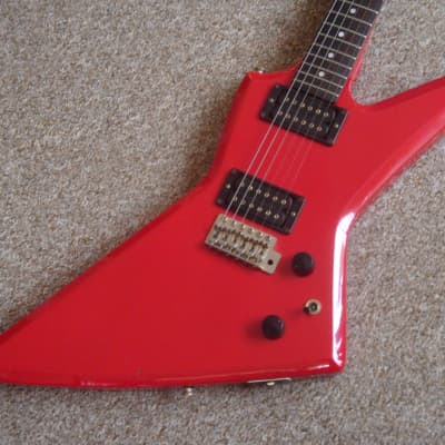 Aria Pro II ZZ Deluxe Explorer 1983 Red Made in Japan | Reverb