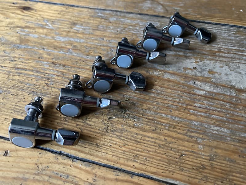 6 in line Chrome Jin Ho Korea Guitar Machinheads Tuners Reverb UK