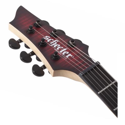 Schecter Sunset-6 Extreme Left Handed Electric Guitar - Scarlet Burst image 4
