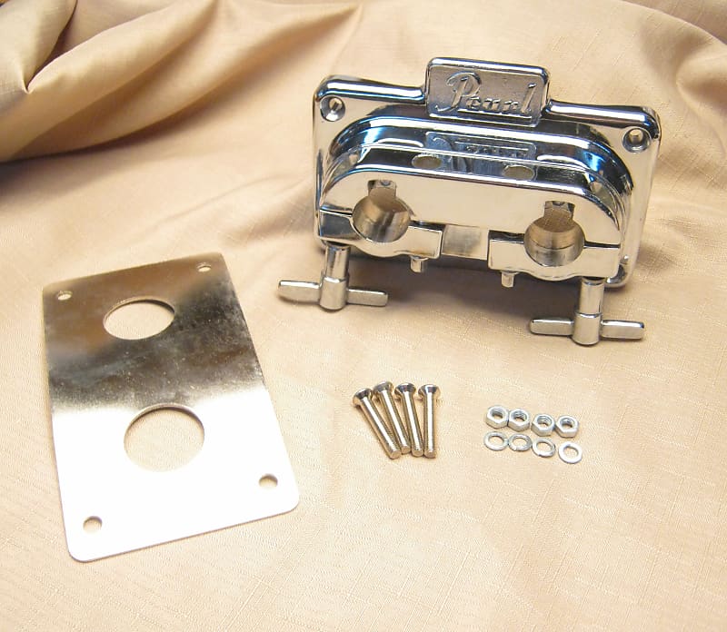 Vintage Pearl Tom Arm Holder Receiver Mount for Bass Drum Lot Reverb