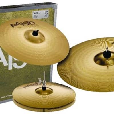 Paiste 101 Brass 3-Piece Universal Cymbal Set image 1