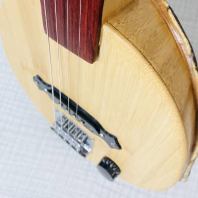 Turtle shell 4 string fretless slide guitar image 11