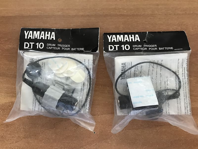 2 x Yamaha DT-10 Electronic Drum Trigger 2010s - Silver image 1